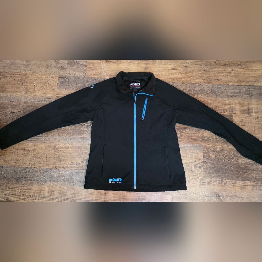 FXR Womens Black/Blue Mountain Soft Shell Jacket Breathable Size 10 - Picture 1 of 6